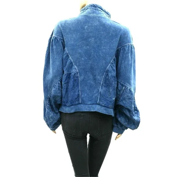 Out From Under Urban Outfitters Phoenix Quilted Half-Zip Sweatshirt Top L 226637 - Picture 5 of 7